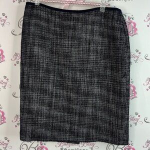 Talbots skirt pencil tweed style fabric textured Black and Gray Pencil Skirt